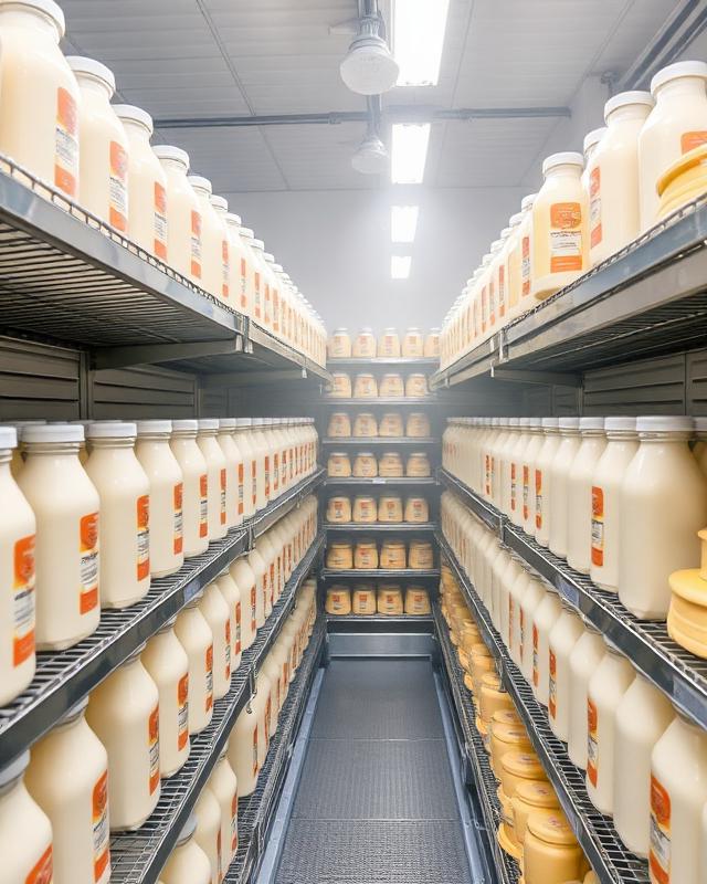 Dairy chiller room interior