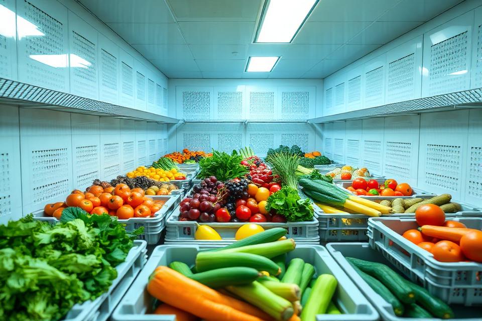 Produce staging area